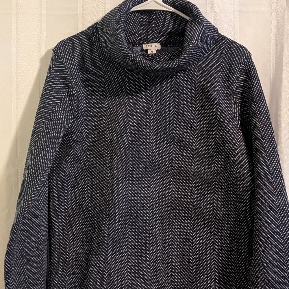 J. Crew Dark Blue Cowl Neck Sweater. Size Medium.